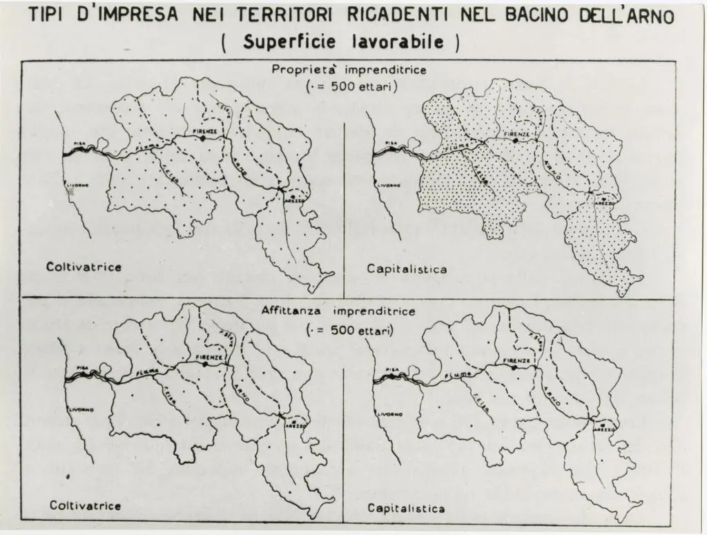 Universit&agrave; di Pisa. Dipartimento di Storia delle Arti , Tipi d'impresa nei territori ricaduti nel bacino dell'Arno (da Il Bacino dell'Arno)