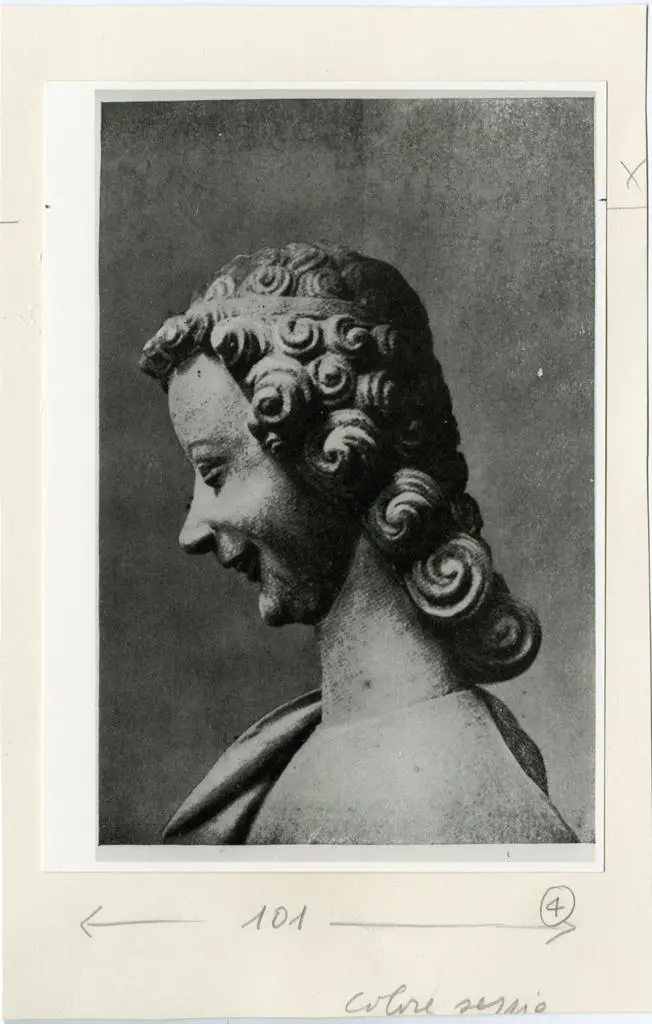 Anonimo , Anonimo tedesco - sec. XIII - Angelo annunciante, particolare