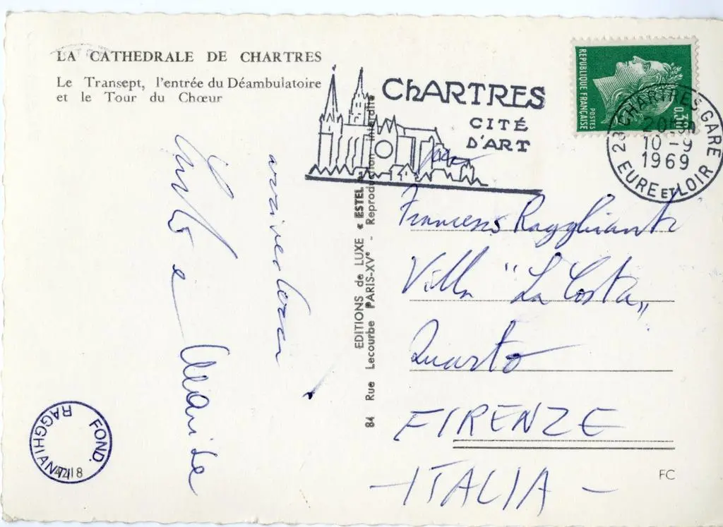 Anonimo , La Cathedrale de Chartres - Le Transept, l'entr&eacute;e du D&eacute;ambulatoire et le Tour du Choeur