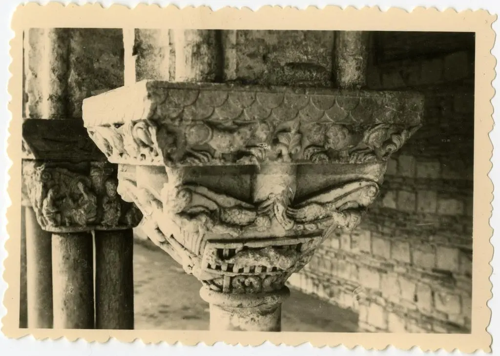 Anonimo , Anonimo francese - sec. XI - Motivi decorativi vegetali e animali; Festoni