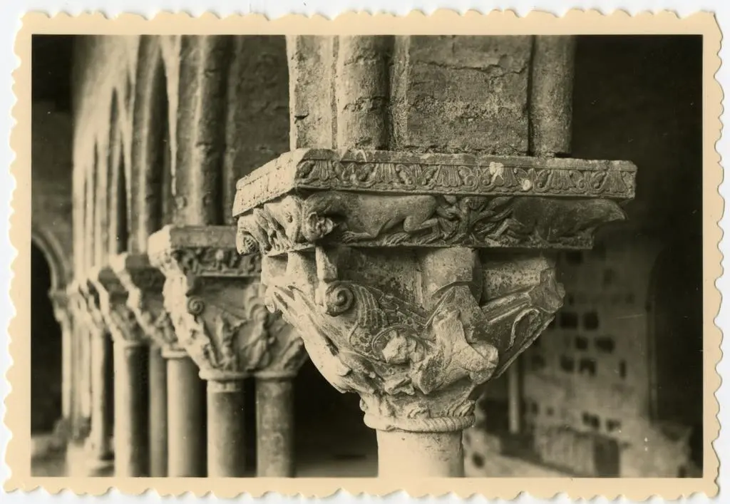 Anonimo , Anonimo francese - sec. XI - Motivo decorativo con animali fantastici