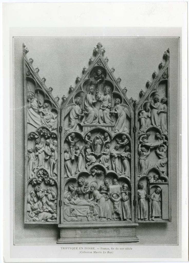 Anonimo , Triptyque en ivoire. - France, fin du XIIIe siècle (Collection Martin Le Roy)
