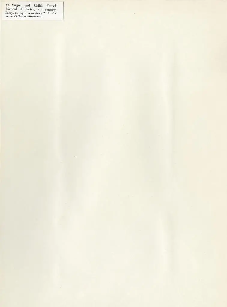 Anonimo , Virgin and Child. French (School of Paris), XIV century. Ivory. H. 14 in.