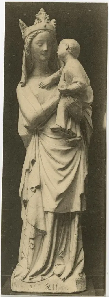 Anonimo , Anonimo francese - sec. XIV - Madonna con Bambino