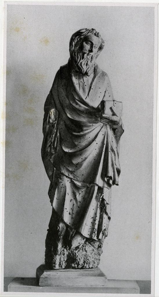 Anonimo , Apostel, Französisch-Niederländisch, um 1350. Nussholz