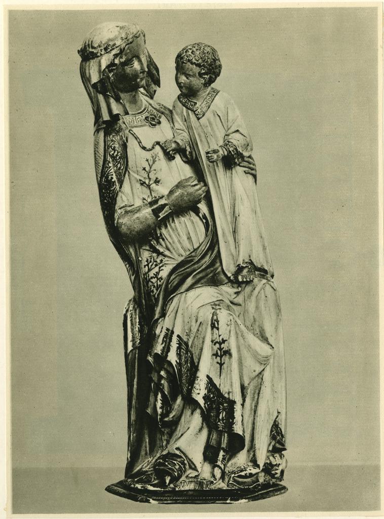 Anonimo , La Vierge et l'Enfant Jésus. - (Début du XIVe siécle). Église Collégiale de Villeneuve-lès-Avignon