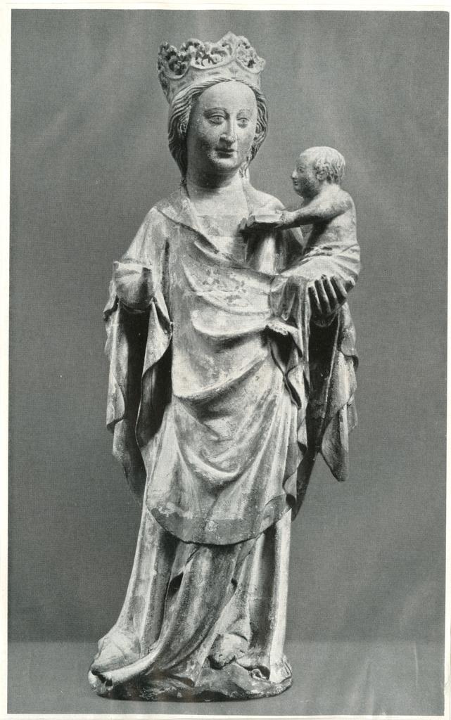 Anonimo francese sec. XIV , Madonna con Bambino che legge