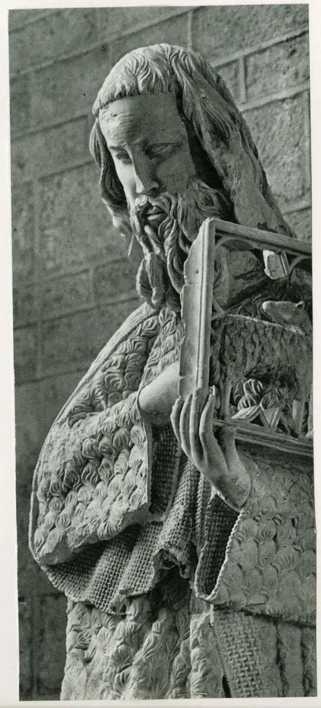 Anonimo , Anonimo - sec. XIV - San Giovanni Battista con l'agnello