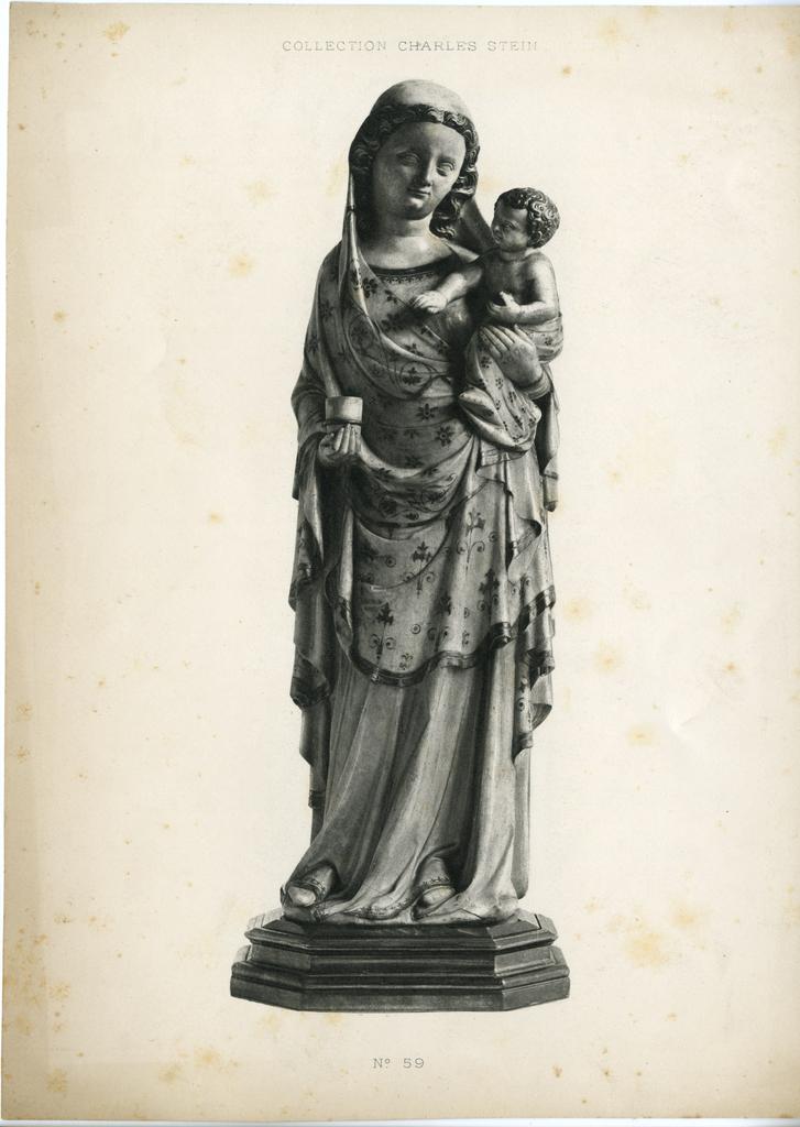 Anonimo francese sec. XIV , Madonna con Bambino