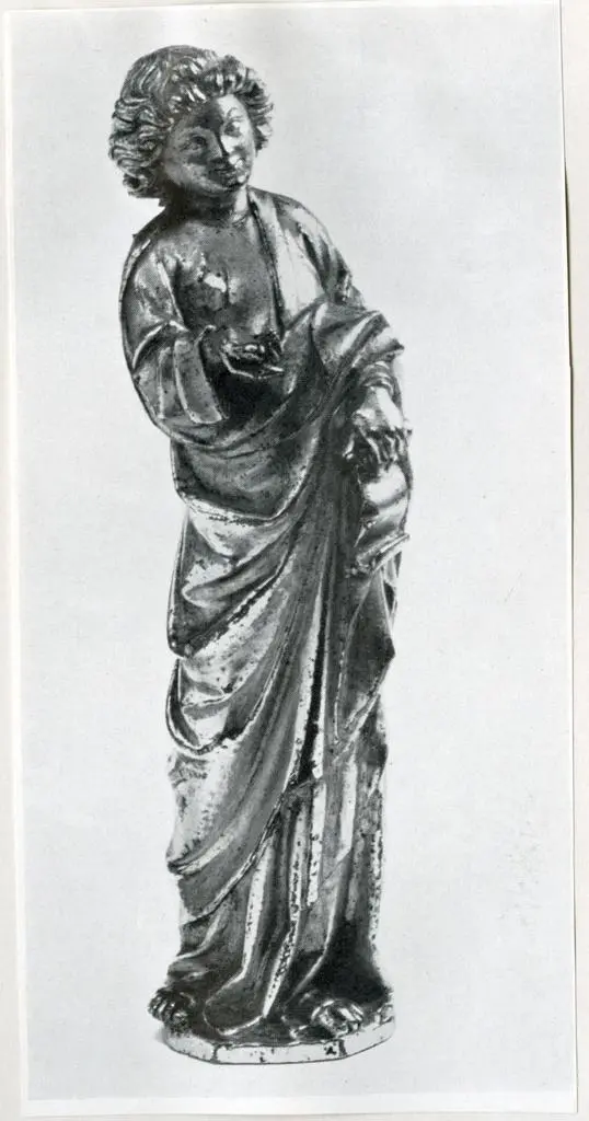 Anonimo , A Gothic gilt bronze figure of an Angel