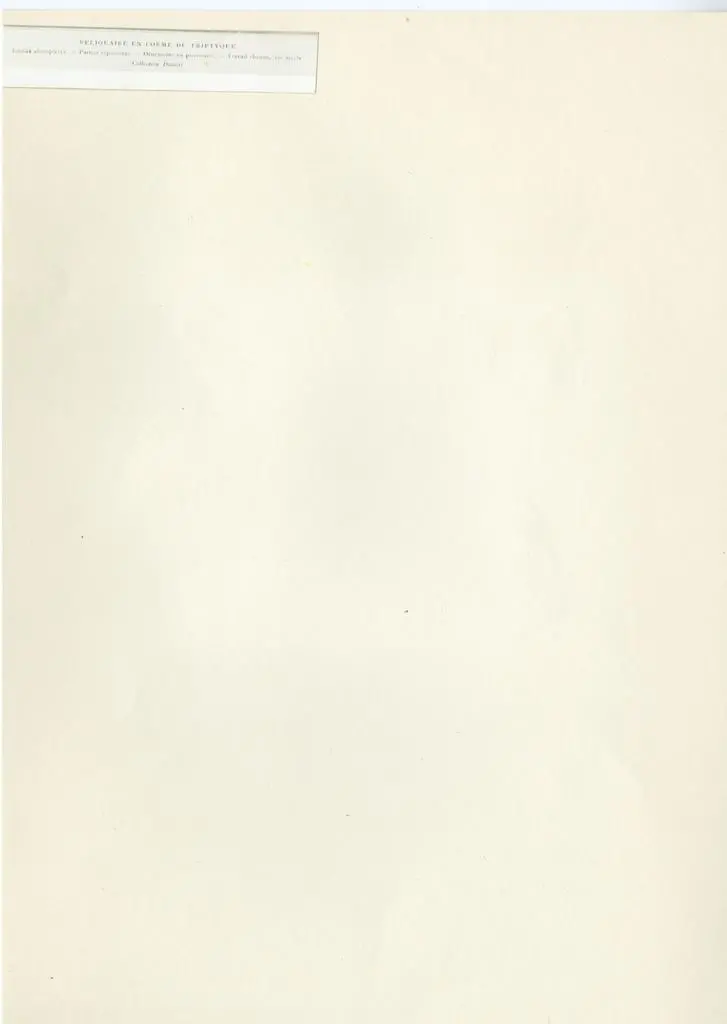 Anonimo , Reliquaire en forme de triptyque - Émaux champlevés - Parties repoussées - Ornements en pierreries - Travail rhenan, XIIe siècle (Collection Dutuit)