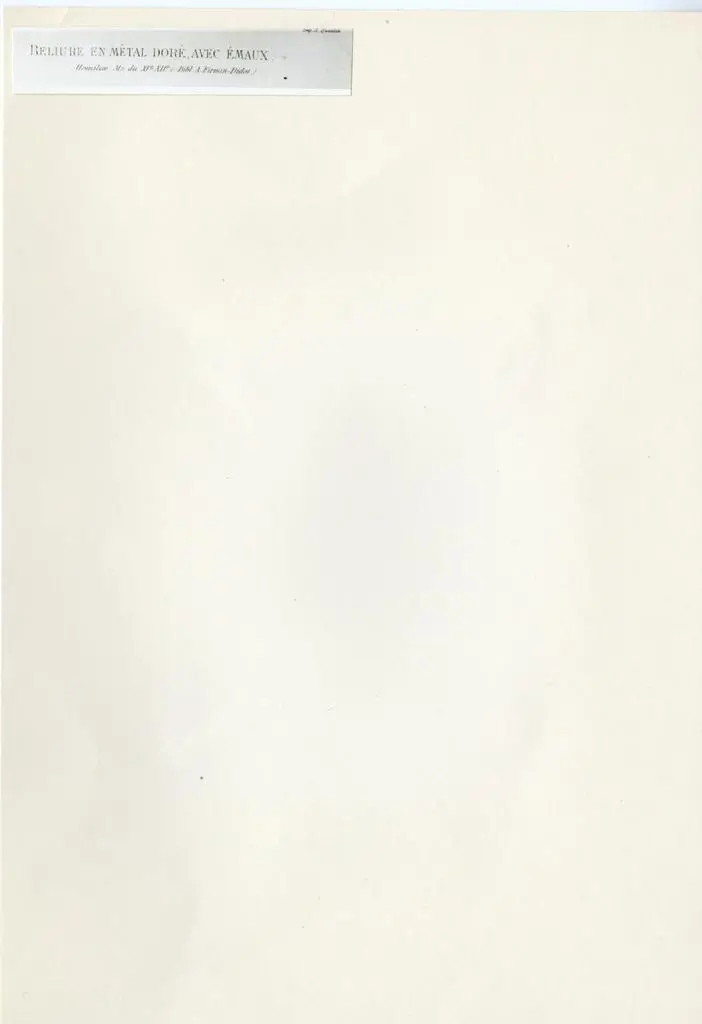 Anonimo , Reliure en m&eacute;tal dor&eacute;, avec &eacute;maux. Homiliae, ms. du XIe-XIIe s. Bibl. A. Firmin-Didot