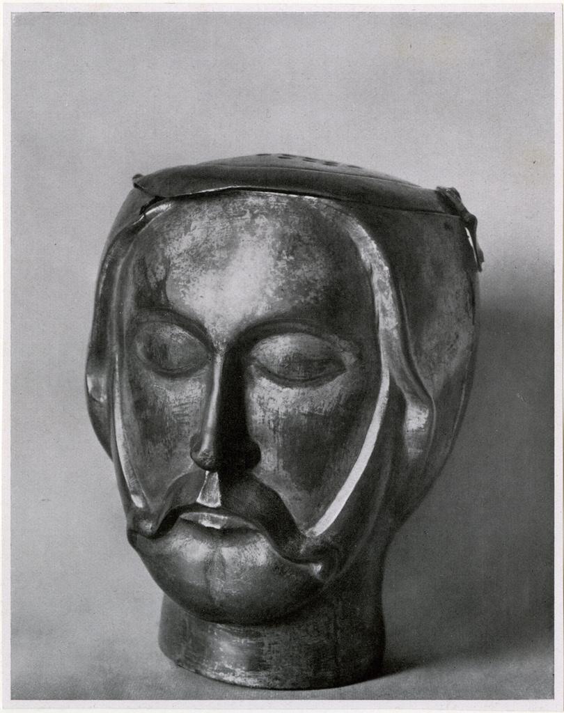Anonimo , Kopfreliquiar. Kupfer. Frankreich 13. Jahrhundert