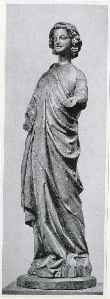 Anonimo , Zwei gotische Engel. Reimser Schule. Ende 13. Jahrh. Neuerwerbung des Metropolitan, Museums New York.