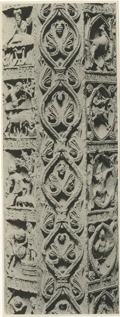 Anonimo , Anonimo - sec. XII - Personificazioni dei mesi e segni zodiacali