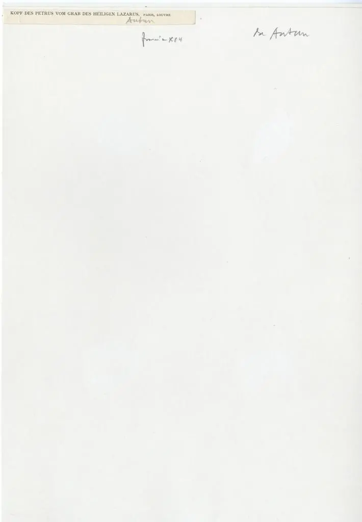 Anonimo , Kopf des Petrus vom Grab des Heiligen Lazarus. Paris, Louvre