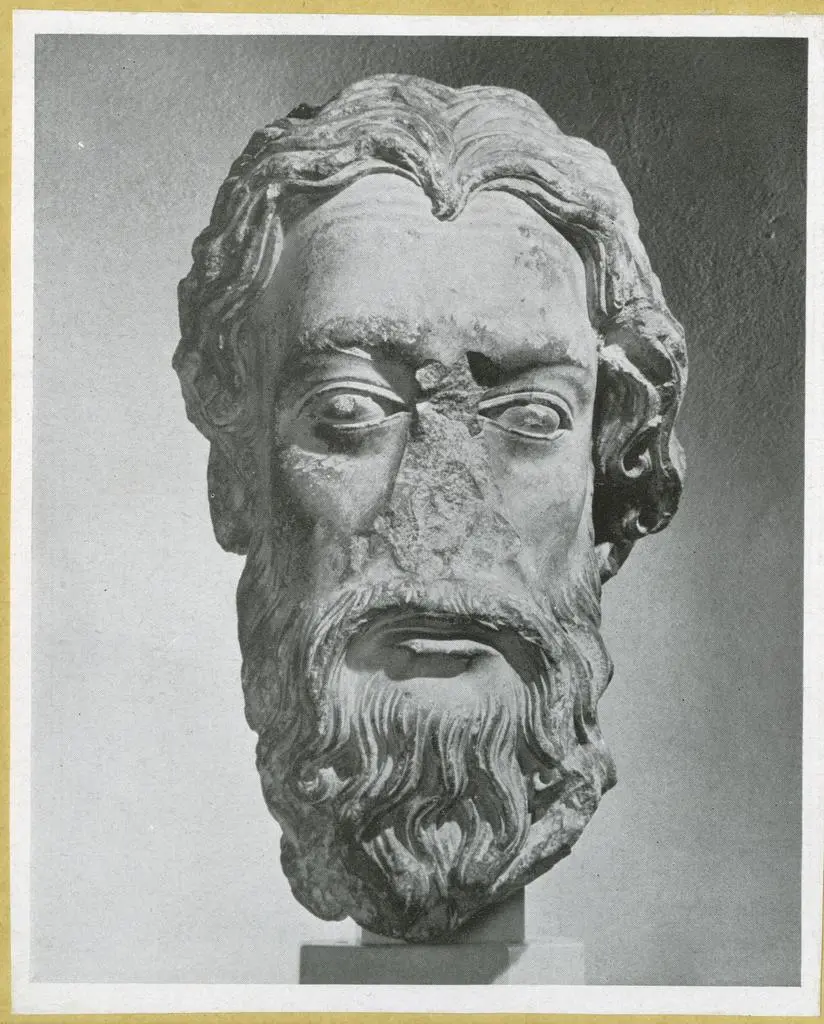 Anonimo , French, XIII Cent., Head of Prophet or Apostle - The Art Institute of Chicago