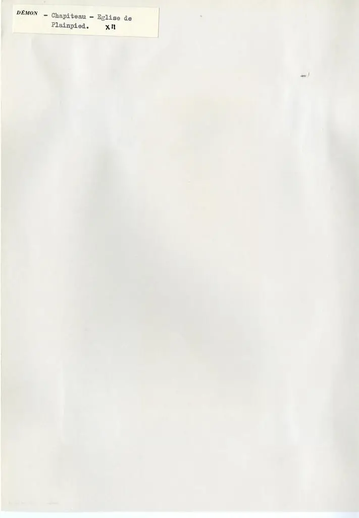 Anonimo , Démon - Chapiteau - Eglise de Plainpied. XII