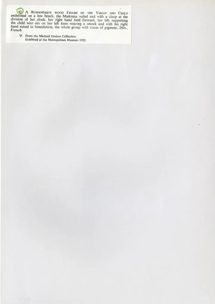 Anonimo , A Romanesque wood figure of the Virgin and Child