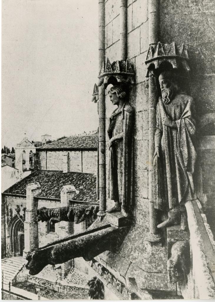 Anonimo , Französischer Meister, drittes Viertel des 13. Jahrh. Zwei Turmfiguren an der Kathedrale von Burgos