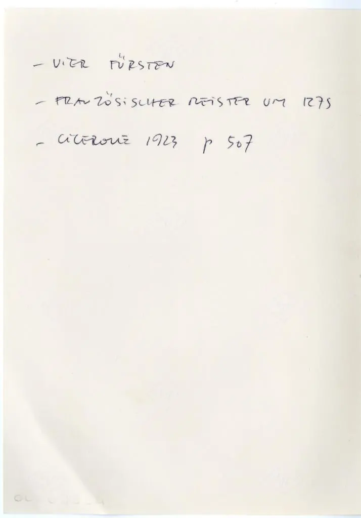 Anonimo , Franz&ouml;sischer Meister um 1275. Vier F&uuml;rsten. Burgos, Kreuzgang der Kathedrale.