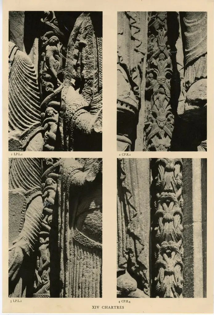 Anonimo , Chartres: Four ornamental colonnettes