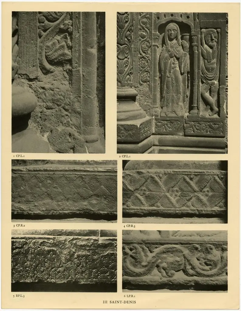 Anonimo , Saint-Denis: CP.L.1 detail; CP.L.1; four plinths