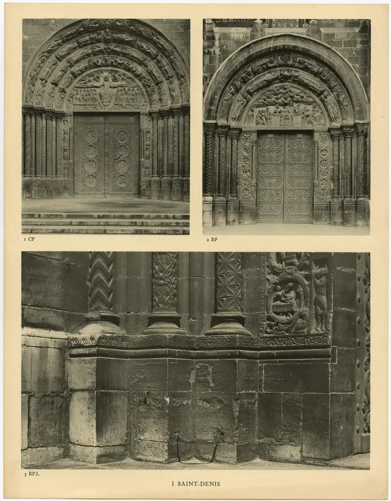 Anonimo , Saint-Denis: Central portal (Marburg); right portal (Marburg); RP.L base of portal