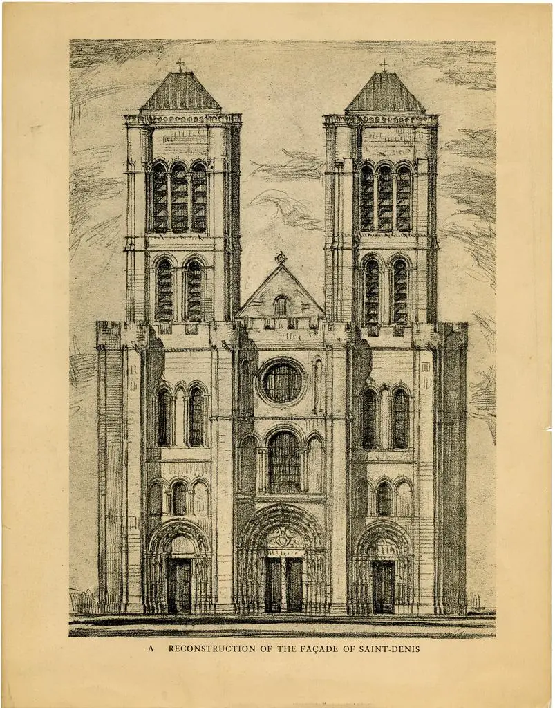 Anonimo , Reconstruction of the fa&ccedil;ade of Saint-Denis