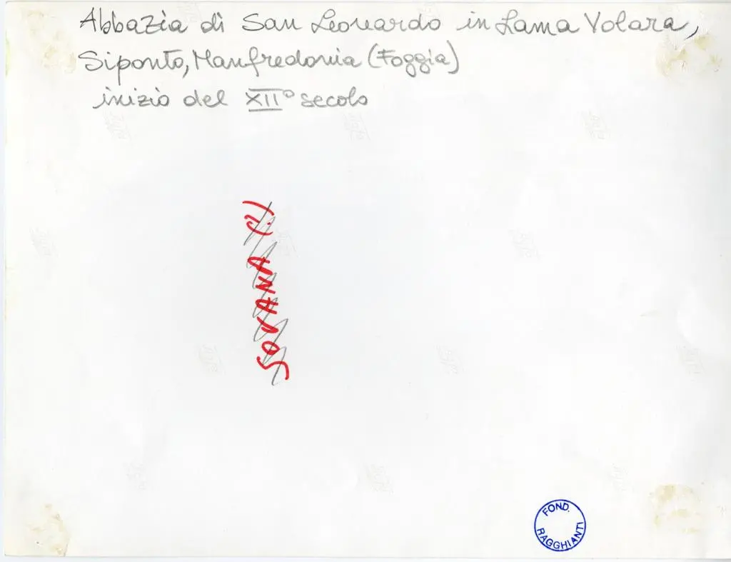 Anonimo , Abbazia di San Leonardo in Lama Volara, Siponto, Manfredonia (Foggia) inizio del XII secolo