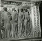 Agostino di Giovanni ; Agnolo di Ventura , Chierici officianti le esequie, Motivi decorativi a cassettoni