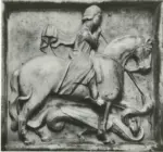 Anonimo , Antelami Benedetto - sec. XII/ XIII - San Giorgio uccide il drago