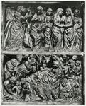 Anonimo , Guglielmo - sec. XIII - Adorazione dei Re Magi e Natività di Gesù; Annunciazione. Formelle del Pulpito di S. Giovanni Fuorcivitas a Pistoia