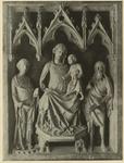 Giovanni di Agostino , Madonna con Bambino in trono tra san Giovanni Battista e santa Caterina d'Alessandria