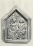 Anonimo , Tino di Camaino - sec. XIV - Madonna con Bambino che gioca con un uccellino