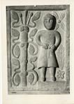 Anonimo lucchese sec. XIII , Figura maschile, Palma, Motivi decorativi vegetali