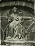 Anonimo , Anonimo - sec. XIV - Madonna con Bambino in trono benedicente