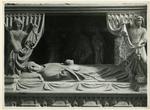 Guardi Andrea di Francesco, e aiuti , Ritratto funebre di Ladislao di Durazzo, Angelo reggicortina