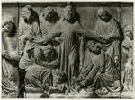 Bozano, Giacomo , Scultore pisano francisante c. 1336-43: Particolari del rilievo con gli Apostoli che riconoscono Cristo risorto, nella Tomba di Luca Fieschi.