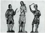 Anonimo , Flagellation (3 figures). ?Umbrian, late fourteenth or early fifteenth century. Polychrome wood. Christ, 198 cm. high (with base), 188 cm. (without); tormentors, c. 180cm. (with base) 168 cm. (without).
