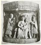 Anonimo veronese sec. XIV , Madonna con Bambino, angelo e san Giuseppe