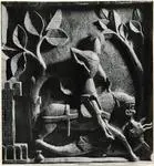 Anonimo svizzero sec. XIV , San Giorgio e il drago