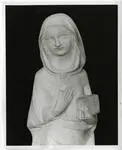 Puterbaugh, Rollyn , Maestro mosano di Carrara: Annunciata, part.; Dayton Art Institute, Virgin Annunciate, c. 1350, from a relief depicting the Annunciation - Franco-Flemish, Mosan region. White marble, 22 1/4 inches high