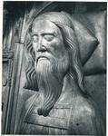 Anonimo , Head of the effigy of Edward III, in the Confessor's Chapel, WEstminster Abbey. After 1377. Bronze. Life-size