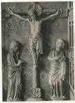 Bertram von Minden (P) , Cristo crocifisso tra la Madonna addolorata e san Giovanni Evangelista dolente