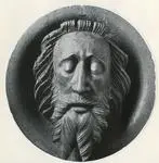 Anonimo tedesco sec. XIV , Testa di san Giovanni Battista