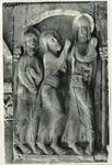Dieuzaide, Jean , Abteikirche von Silos (Provinz Burgos): Jesus erscheint den J&uuml;ngern in Emmaus. Relief von einem Eckpfeiler des Kreuzganges