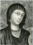 Anonimo , Maestro di San Martino - sec. XIV - Madonna con Bambino in trono tra san Domenico e san Francesco d'Assisi