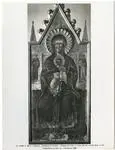 Alinari, Fratelli , S. Maria a Bagnano (Arcidiocesi di Firenze) - Vergine col Figlio in trono con due piccole figure ai lati (Scuola fiorentina XIII sec.)