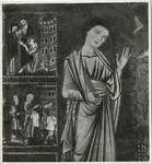 Maestro della Maddalena , San Giovanni Evangelista, San Giovanni Evangelista consegna la propria tunica ad Aristodemo e resuscita i due uomini morti avvelenati, San Giovanni Evangelista presentato a Maria da Ges&ugrave;